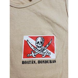 Roatan Honduras M Medium Sleeveless Skull State Of Mind Tank Tee